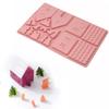 Christmas Silicone Mould Christmas Gingerbread House Silicone Mold Handmade Soap Chocolate Cake Mould DIY Biscuits Baking Tool