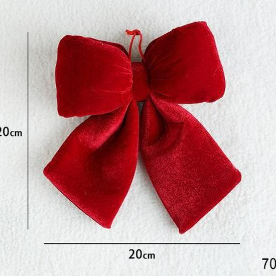 Red Flocked Painted Christmas Ball Ornament for DIY Tree Decoration & Window Display