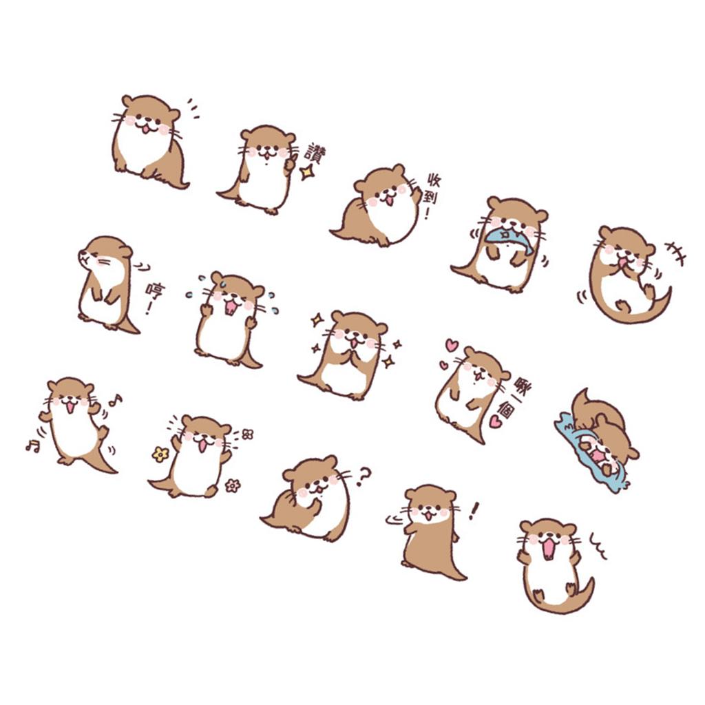 45Pcs Cartoon Animal Stickers Cute Different Pattern Self Adhesive Easily Peel Off Laptop Stickers f