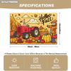 4/6pcs Set, Autumn-themed Placemats Featuring "Hello Fall" Text, Tractors, Scarecrows, Pumpkins, and Fallen Leaf Patterns. Suitable for Indoor/outdoor