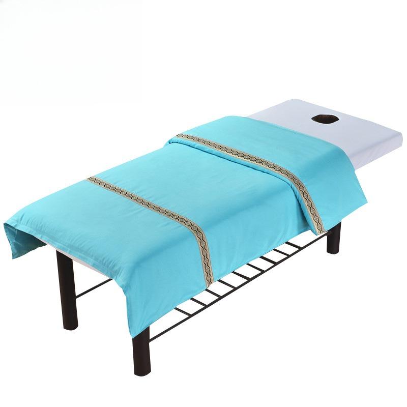 New Skin-friendly Cotton Solid Color Beauty Salon Bedspread Quilt Cover Massage Bed Cover Fumigation Bed
