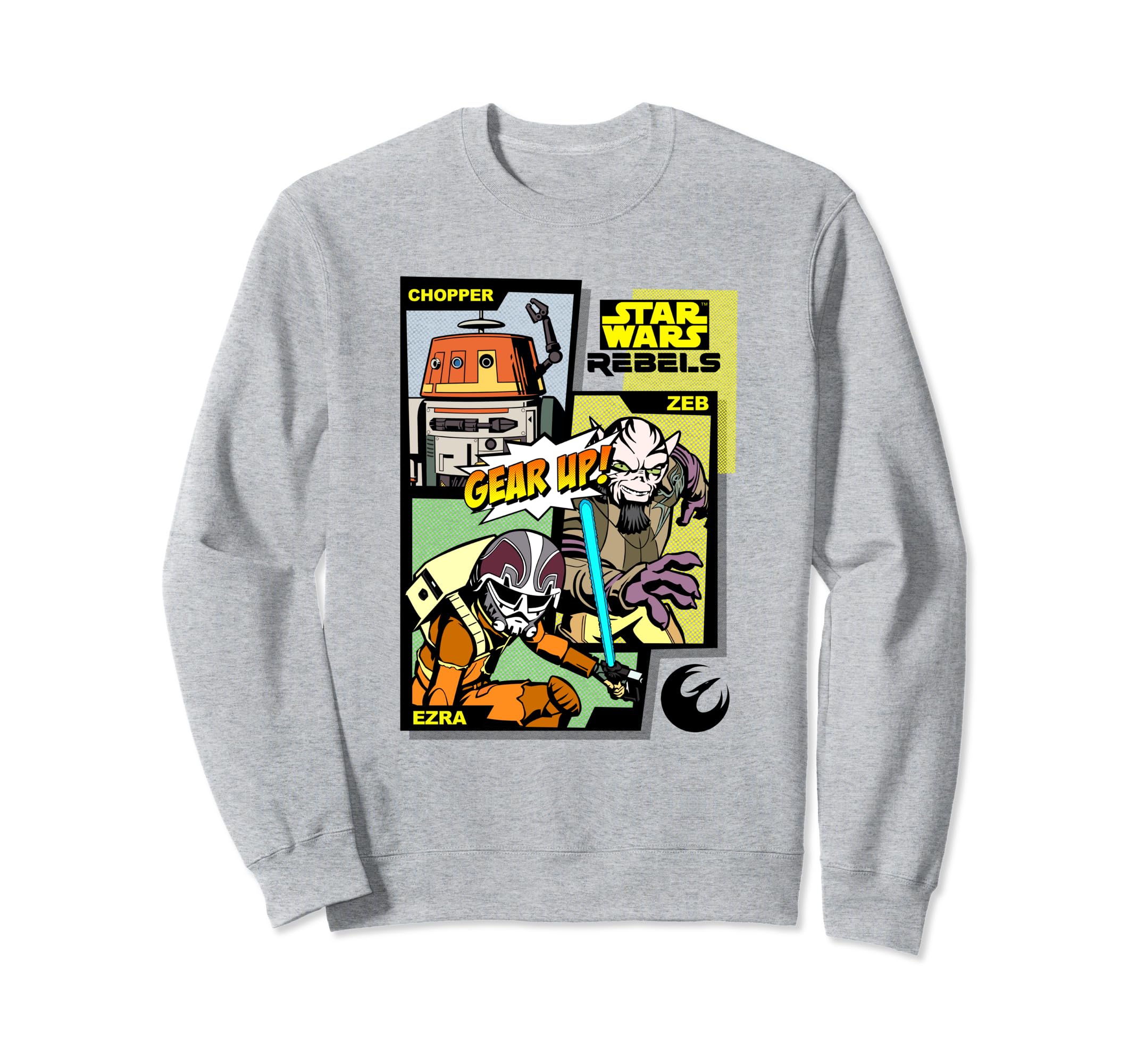Star Wars Rebel Gear Up Chopper Ezra Zeb Comic Panel Sweatshirt 6070₽
