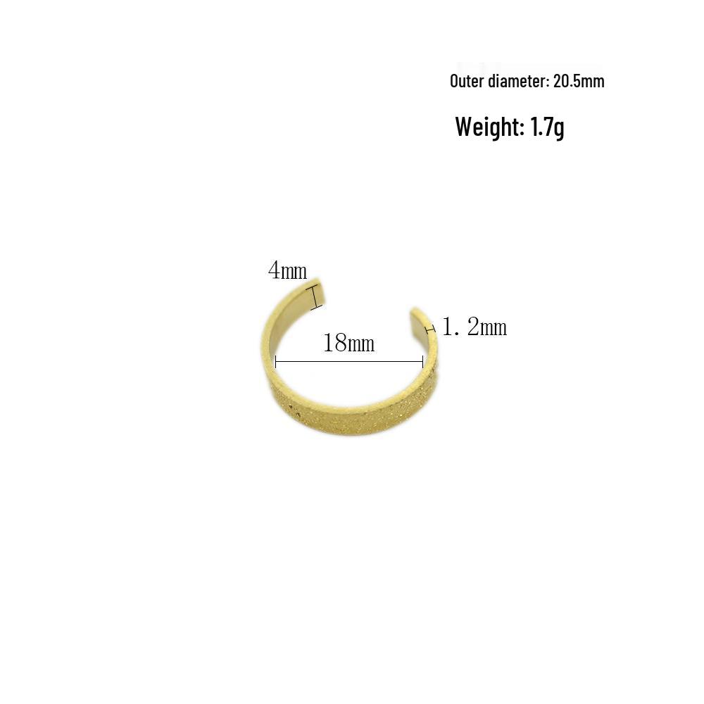 Korean Minimalist Wide Band Geometric Lace Ring for Mixed Wear