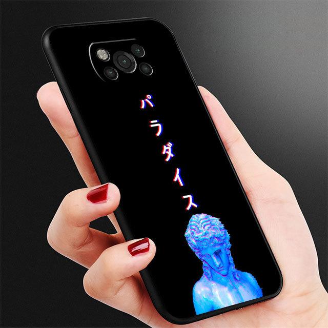 Michelangelo Statue Aesthetic Phone Case For Samsung Galaxy M52 M23 M32 5g M31 M51 M22 M30s M33 M13 M12 M62 Black Silicone Capa