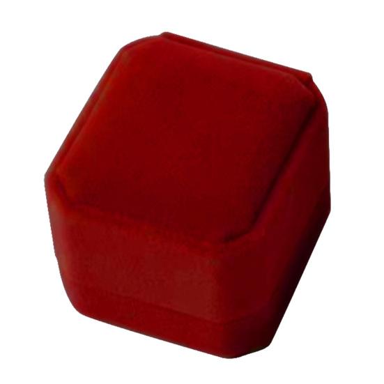 Ring Storage Box Octagonal Design with Soft Flannel Organizer Shockproof вино красного
