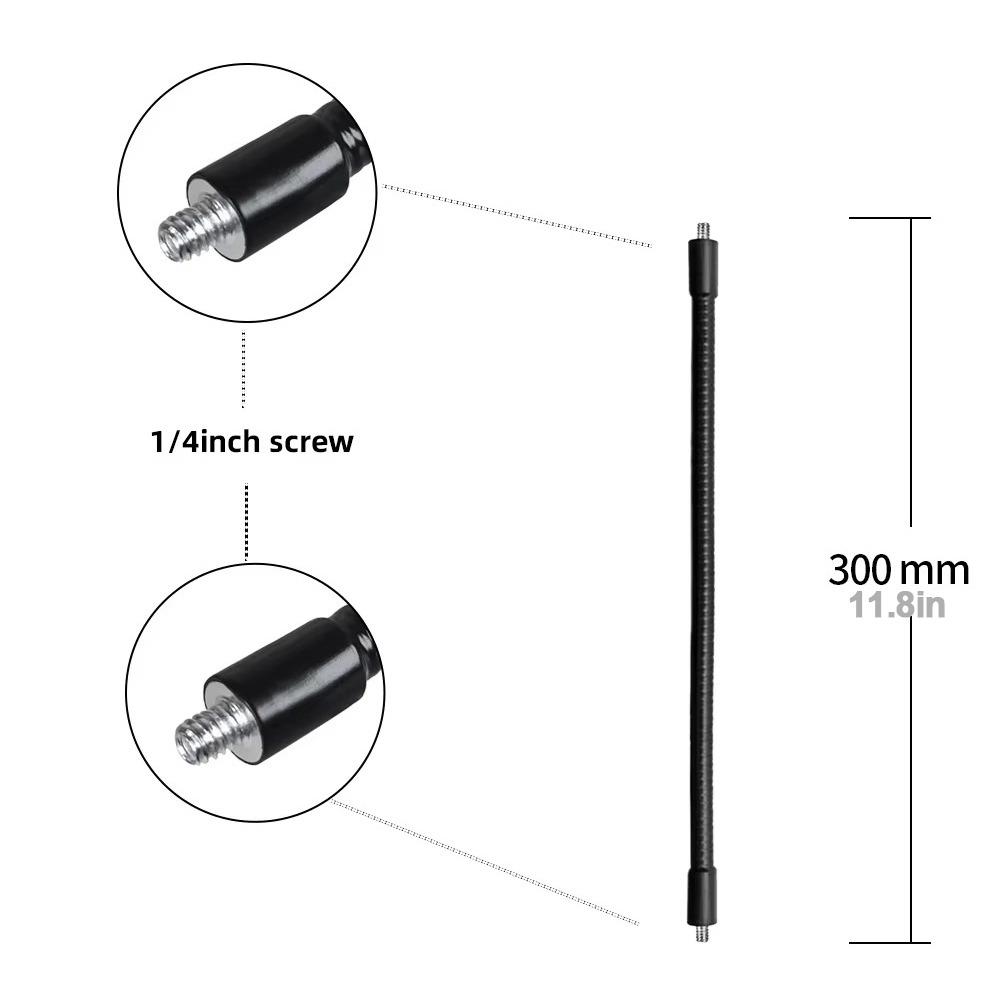 New Metal Monopod Metal Tube Rod Flexible With 1/4inch Screw Selfie Stick Stands Lightweight Tripod Extension Arm SLR Cameras 7