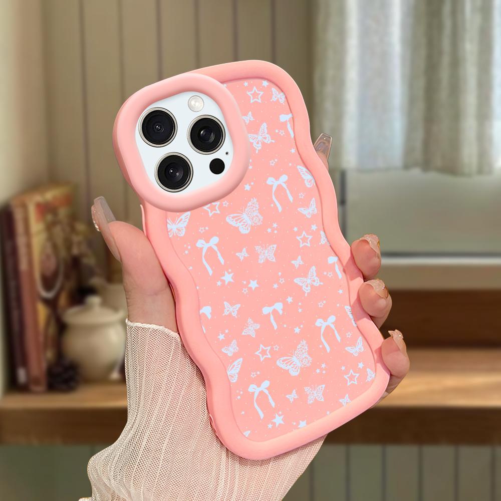 Big Wave Edge mykt silikonmateriale Macaron telefondeksel Støtsikkert beskyttende gummideksel til iPhone Samsung Huawei Honor Xiaomi Redmi OnePlus Moto