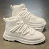High-top Sports Shoes Men's Autumn and Winter New Breathable Thick-soled Little White Dad Shoes Trend Increases Casual Men's Shoes