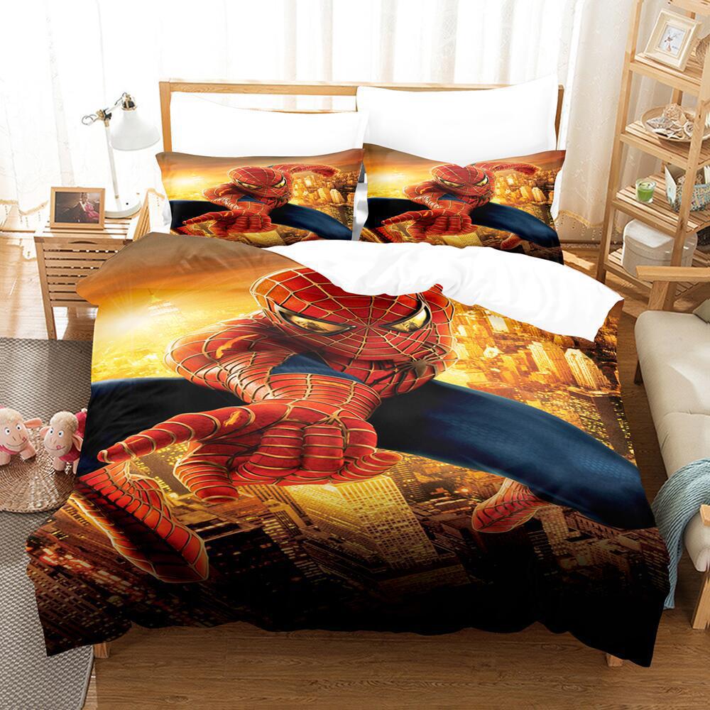 Bedding Three-Piece Set 3D Digital Cartoon Animation Microfiber Duvet Set
