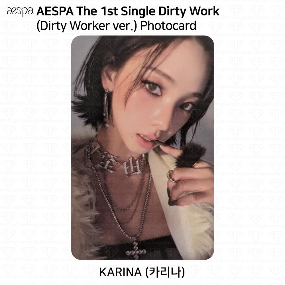 aespa 1. kislemezalbum Dirty Work Dirty Worker / Code / Case ver. Hivatalos fotókártya