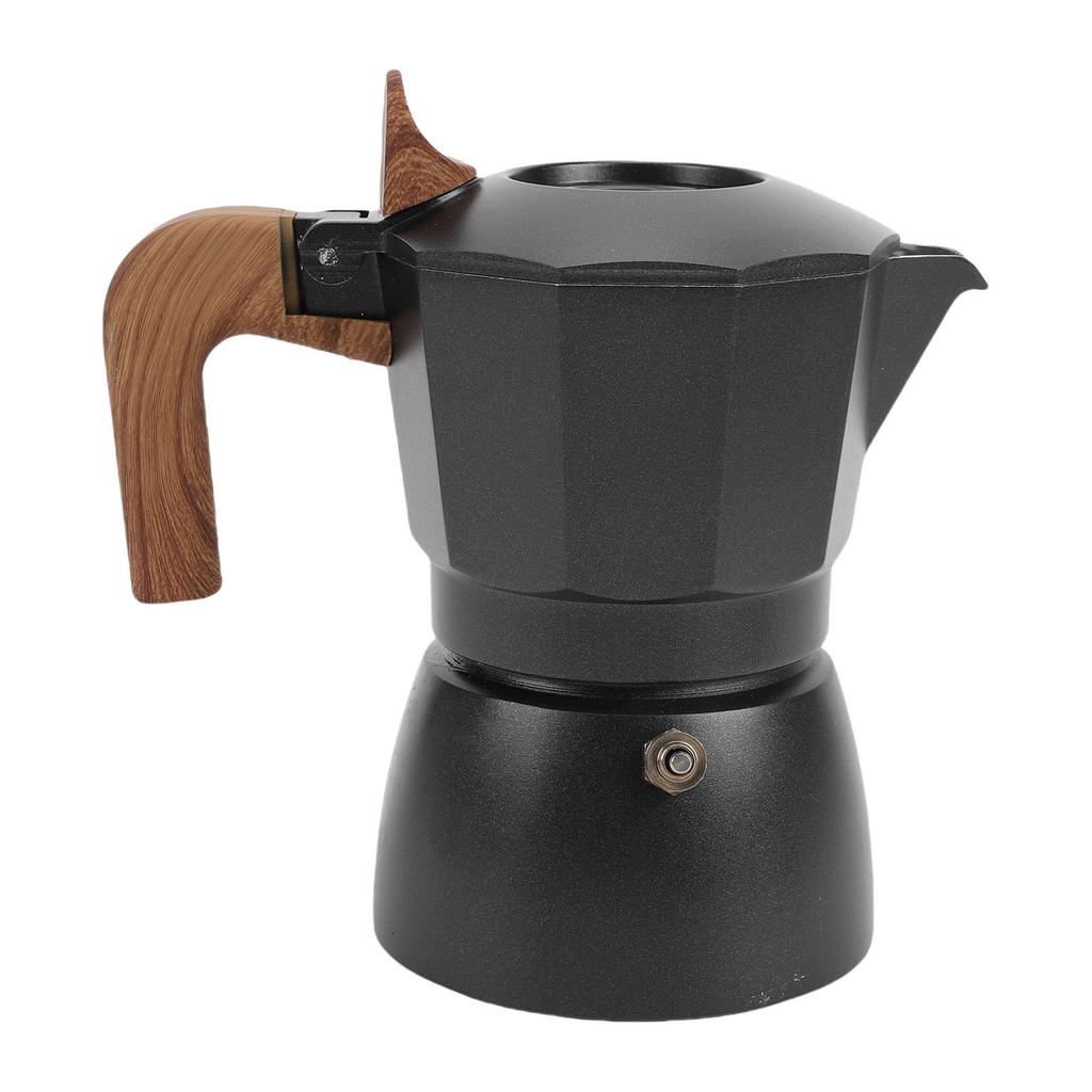 Kaffeebereiter für den Herd Vintage Aluminiumlegierung 2 Tassen Kaffeekanne für den Herd mit Doppelventilen für Mokka
