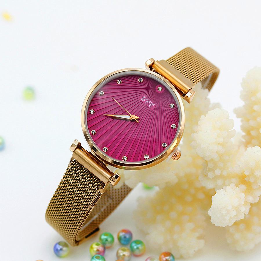 New Stereo Literal Quartz Bracelet Watch Female Jewelry Magnetic Mesh Belt Watches Ladies Clock Luxury Women Dress Wristwatches