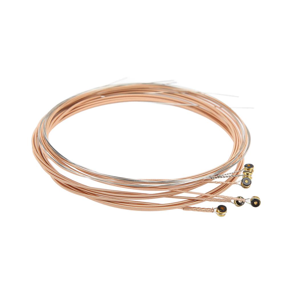 6 Stück Akustikgitarrensaiten Ersatz Beschichtet Rostfrei Wickelsaiten mit Kugelkopf