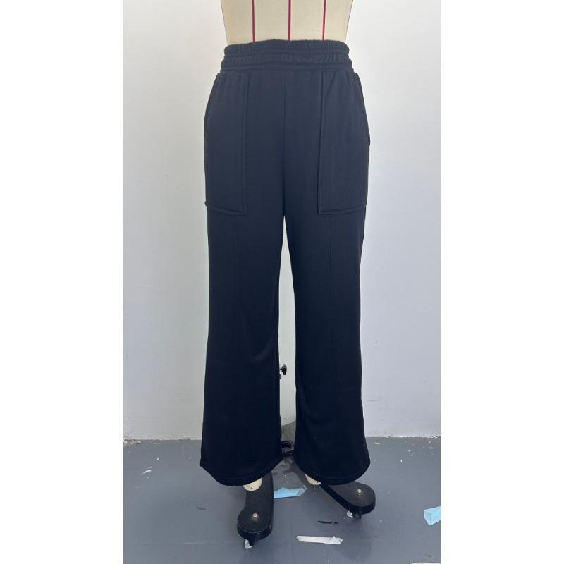 Autumn and Winter Women's Pant Plus Size Casual High Waist Loose Casual Wide Leg Pants