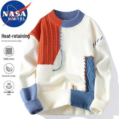 NASA MARVEL Unisex teplý pletený svetr s kulatým výstřihem
