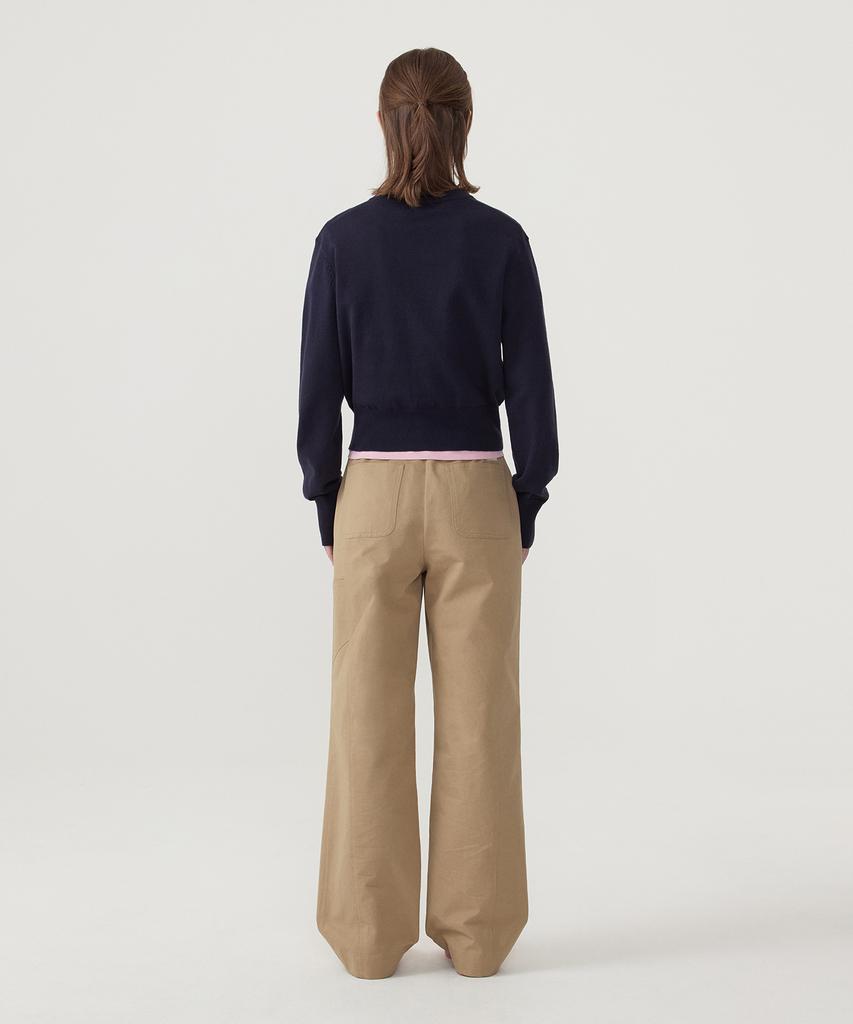 COVERNAT WOMAN Straight Cotton Pants Beige