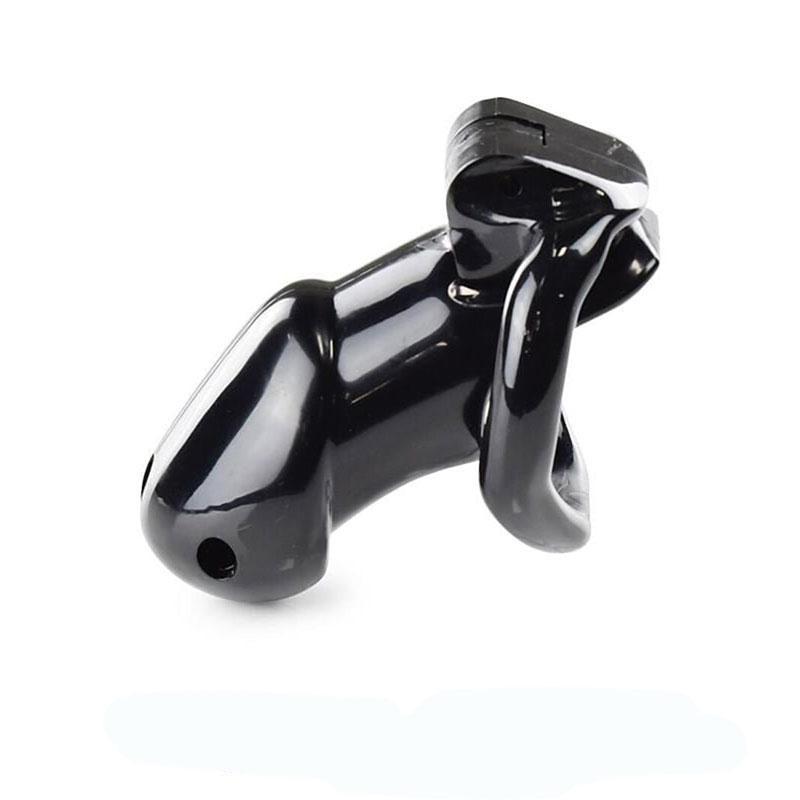 ABS Male Chastity Cock Cage Lock with Four Penis Rings