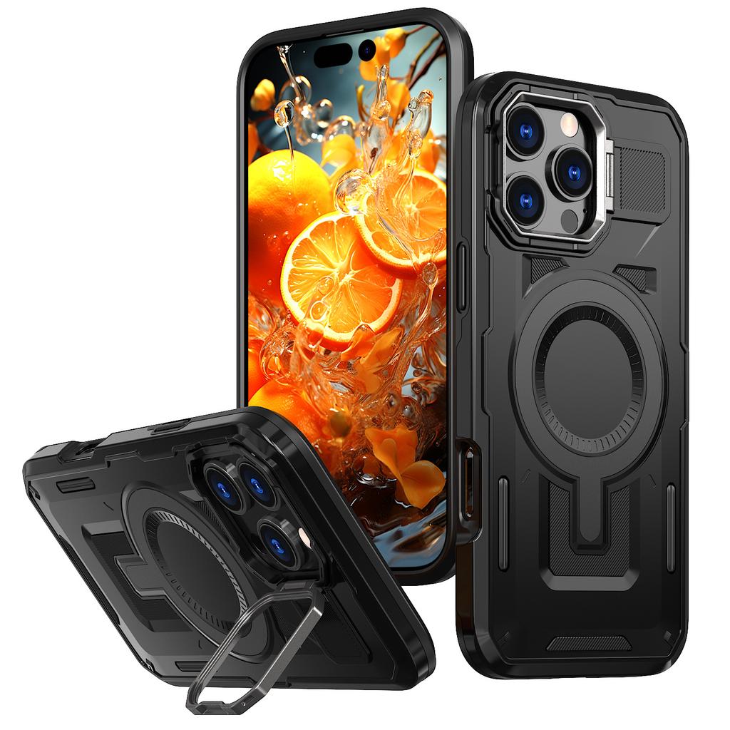 New Product for IPhone16Pro Mobile Phone Case Magnetic Lens Holder Two-in-one Anti-fall Armor S25 Protective Cover