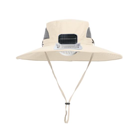 Solar Fan Cap with 800mAh Battery USB Solar Charging Outdoor Fishing Hat