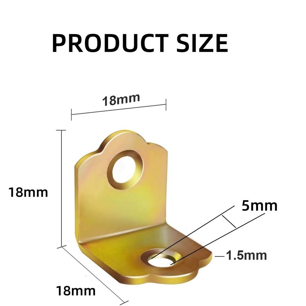 Set Of 20 Small Angle Connectors, Metal 90-degree L-shaped Angle Connectors, Suitable For Repairing Or Reinforcing Wooden Furniture,  Cabinets,  Etc.