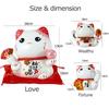 Japanese 6 inch Maneki Neko Ceramic Lucky Cat Home Decoration Desktop Ornament Fortune Cat Money Box Fengshui Craft Gifts