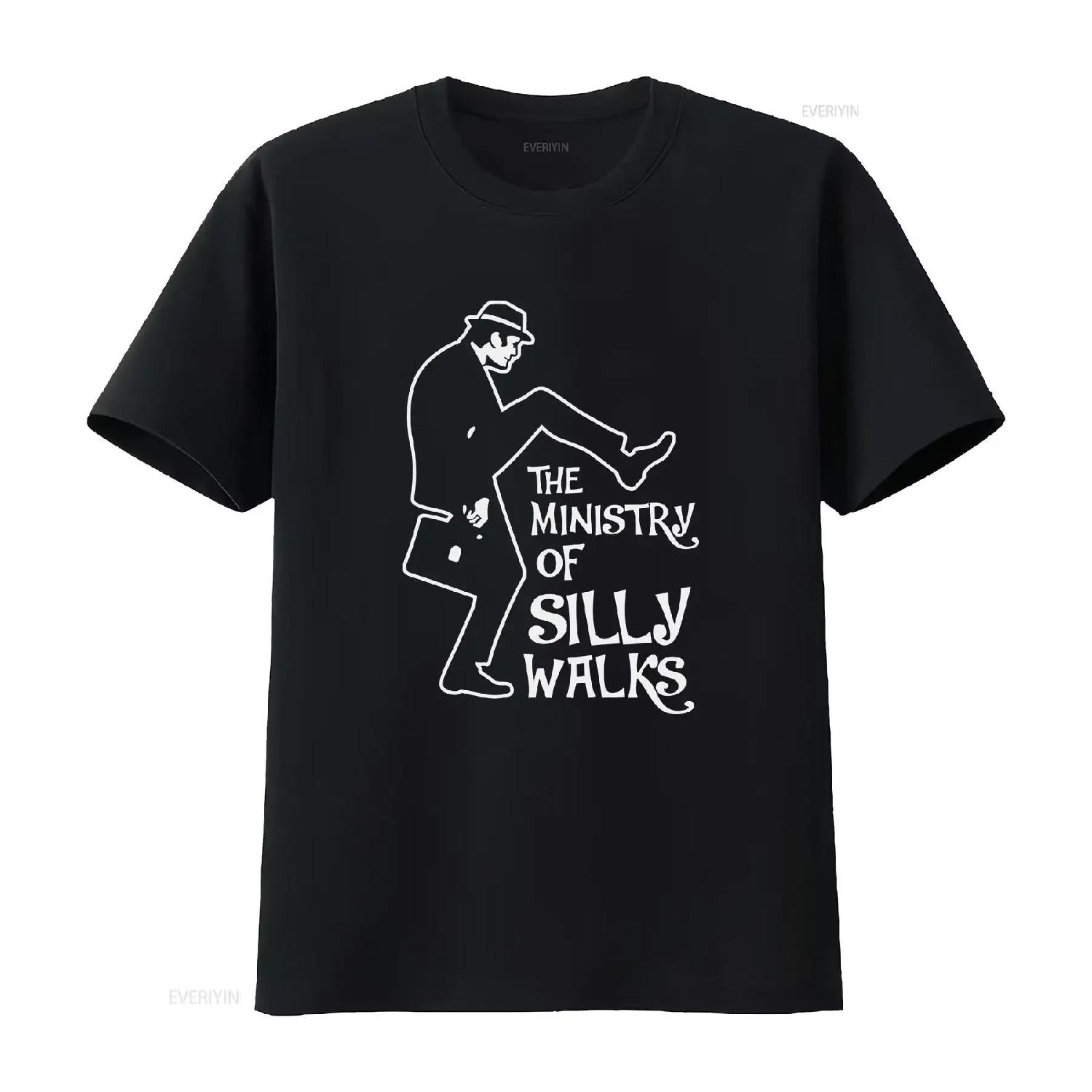 

The Ministry of Silly Walks Monty Python Inspired British Comedy T Shirt vintage Washed Soft Comfortable fashion S
