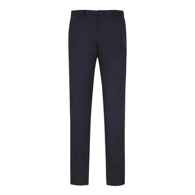 FERRAROMILANO Men'S Solid Wool Blend Slacks Navy (A0C710349)