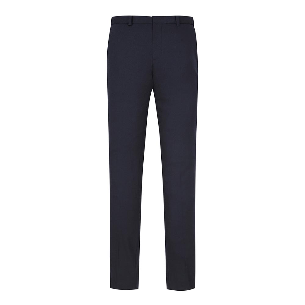 FERRAROMILANO Men'S Solid Wool Blend Slacks Navy (A0C710349)