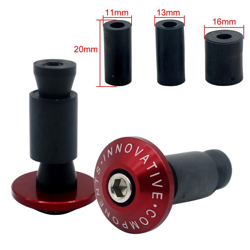 2pcs Universal Motorcycle Handle Bar End Weight Handlebar Grips Cap Anti Vibration Plug