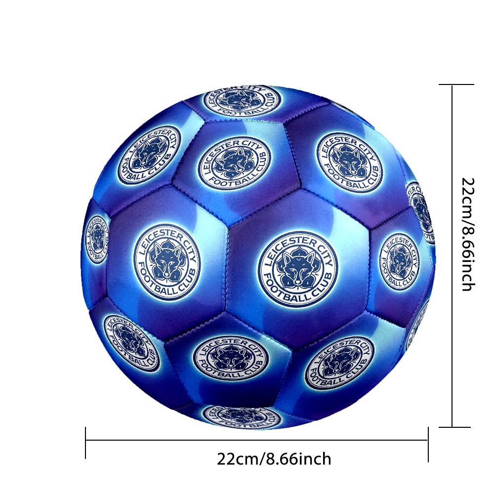 Leicester City Football Aufgedruckter Fußball Größe 5, Anti-Rutsch Erwachsenen Match Fußball Souvenir für Fußballfans