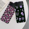 Witch Girl And Cat Case for Samsung Galaxy Z Flip 6 Flip 5 4 3 5G Black Cell Phone Cover Z Flip 5 Luxury PC Shell Coque