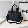 Multiple Pockets Women's Canvas Bag Tote Shoulder Bag Large Capacity Casual Handbag For Female