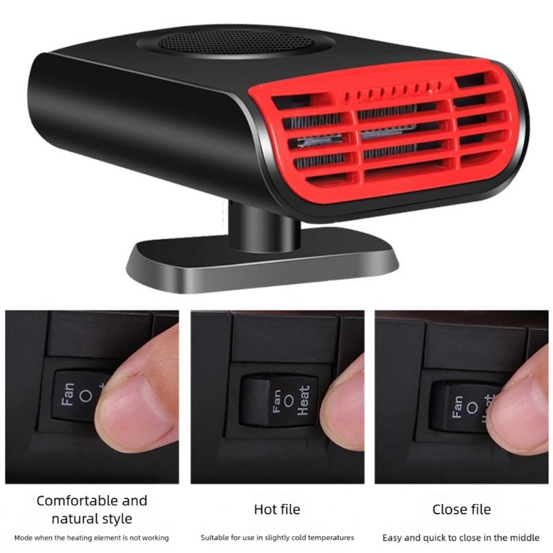 Vehicle Heating Cooling Fan Windshield Defogger Demister Defroster Car Heater Self Adhesive Electric Heater Cooling Fan