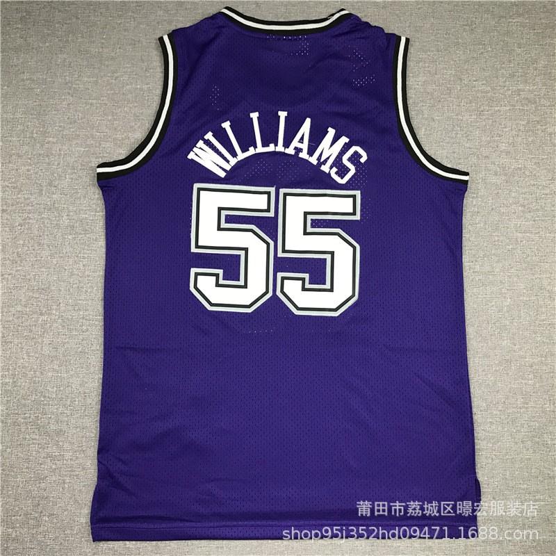 Męska Koszulka do Koszykówki Retro Sacramento Kings Williams 55 Fox 5 Webber 4 Styl Draftu Koszulka Treningowa