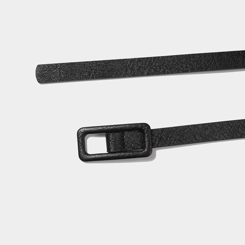 Women's Versatile and Fashionable Adjustable Leather Waist Seal for Women's Texture Wide Streamer Waist Seal for Women