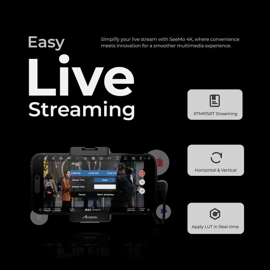 Accsoon UIT03 4K HDMI to iOS Video Capture Adapter SeeMo 4K