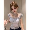 Summer Vacation Two Pieces of Pure Desire One-word Collar Sweet Lace Lace Vest Women Wear Neck Sling Top