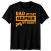 Mens Dad By Day Gamer By Night Funny Fathers Day T-Shirt Tee Best Daddy Ever1#FD