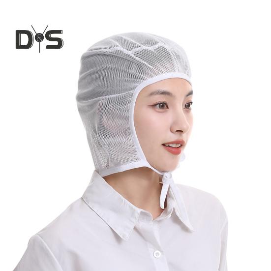 

Пылезащитный колпачок с ремнями, надежная посадка, унисекс, противоскользящая, регулируемая, дышащая, сетка, предотвращающая рост волос, рабочая шапка для фабрик и мастерских белый