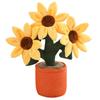 Cartoon Smile Sunflower Doll Plush Toy Sunflower Pot Doll Home Decoration Ornament Ragdoll Doll