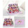 3D Popup Thank You Birthday Card Elegant Flower 3D Surprise Card Greeting Card for Birthday Christmas Mother Day