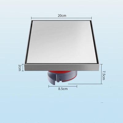 CHENDU Rectangular Invisible Chrome Plated Bathroom Floor Drain