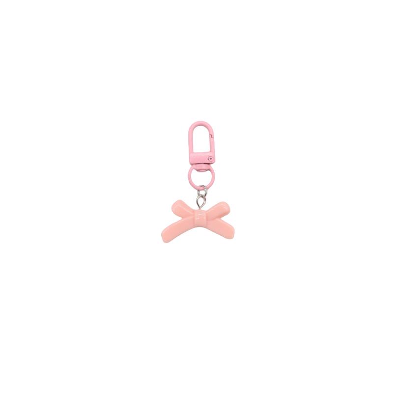 Colorful Bow Keychain & Earphone Pendant for Girls' Bags