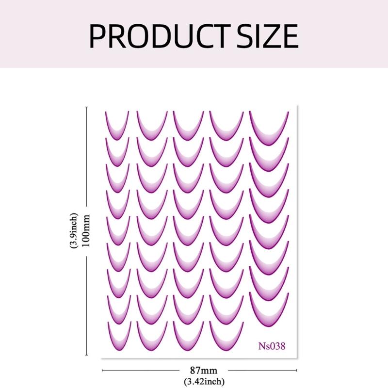9 Sheets French Line Nails Art Stickers Adhesive Nails Decals Decoration French Tip Nail Stickers Nail Supplies