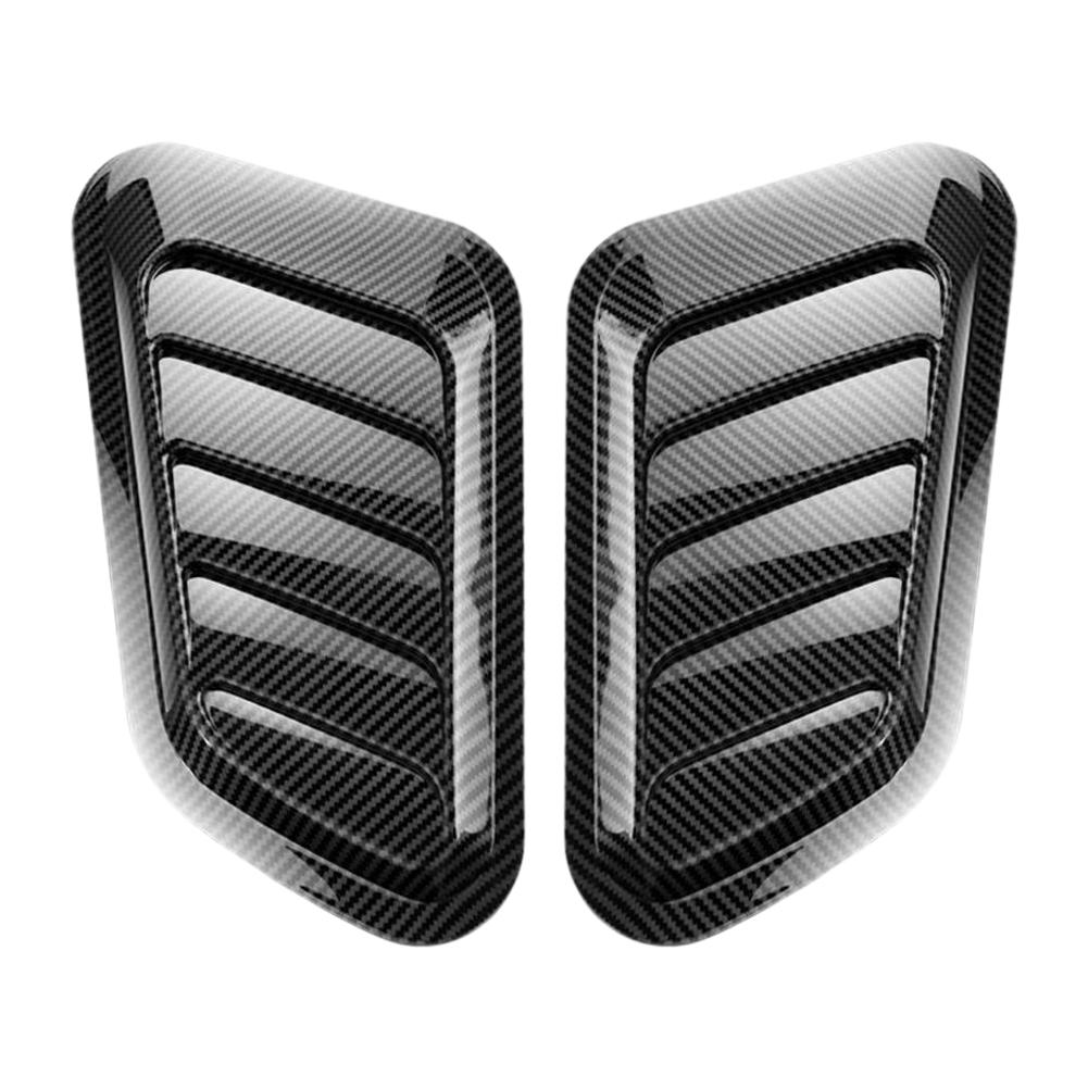 1Pair Car Hood Decoration Realistic Air Outlet Design Simulation Air Vent Fake Air Intake Body ABS Auto Decorative Sticker