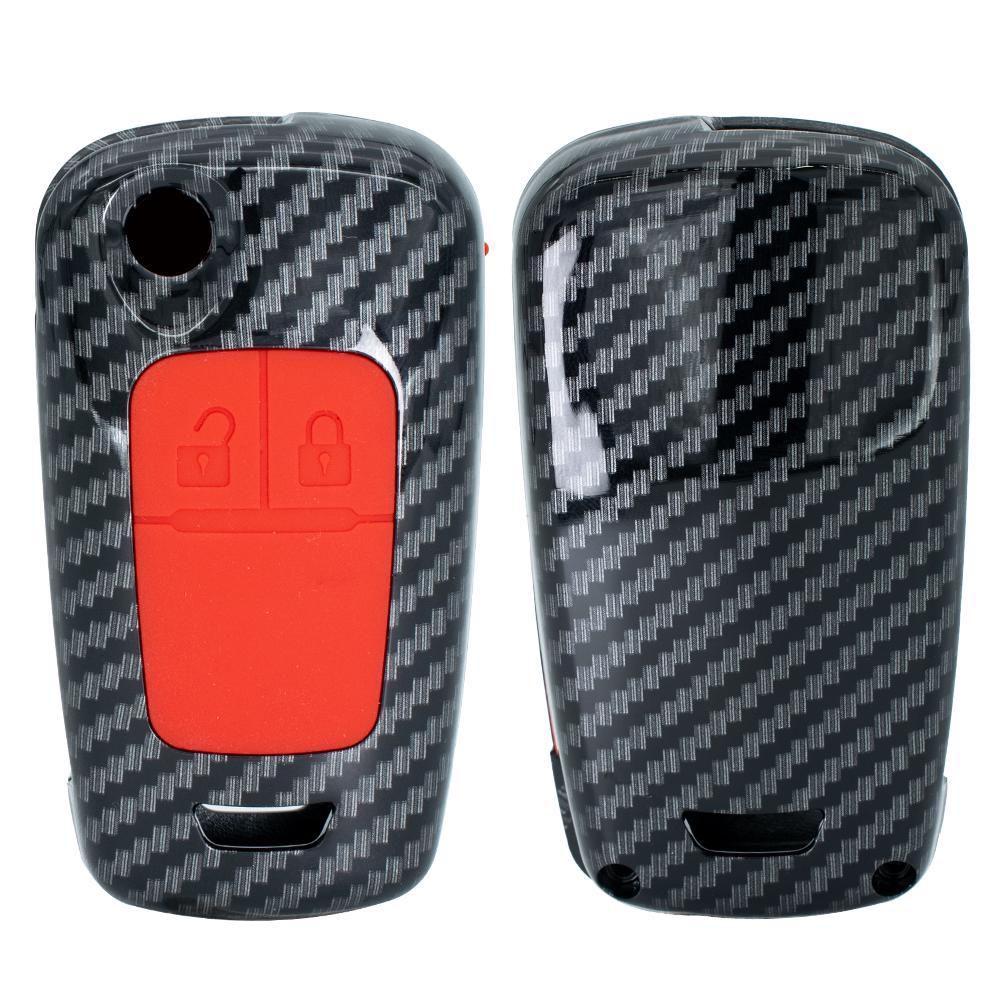 Carbon Fiber Remote Key Fob Shell Case Cover Holder For Opel / Vauxhall Adam Astra J Insignia Mokka Zafira C Corsa D E Cascada