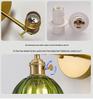 Nordic Amber Glass Wall Lamp - Green Retro Style for Restaurant, Coffee Shop, or Bedside
