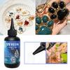 Hard UV Resin Glue Kit Fast Curing Epoxy Resin UV Glue with Mixing Tools for Starter Supplies for Art Craft Jewelry Making DIY