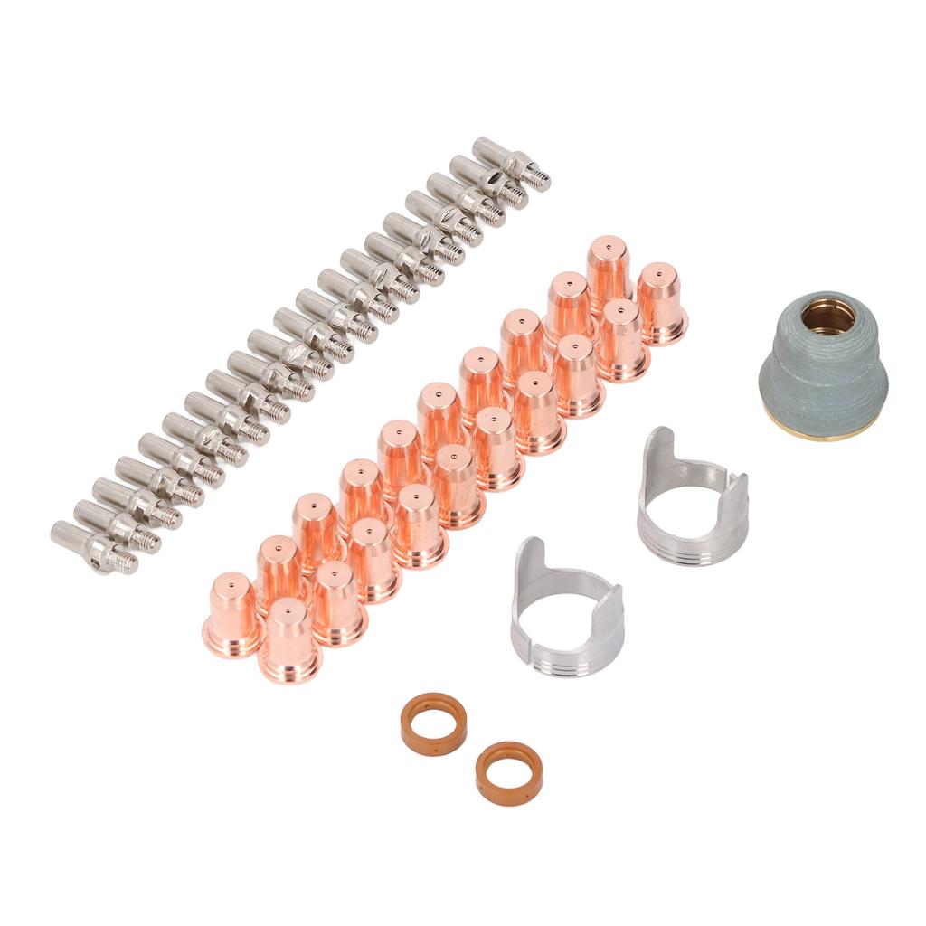 45 Pcs Set Plasma Cutting Torch Electrode Tip Kit Electrodes Tips Shield Cap Standoff Guides Swirl Rings for IPT60