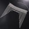 Simple Bridal Headband Rhinestone Party Hair Chain for Women Boho Indian Forehead Headpiece Alloy Accessory Jewelry
